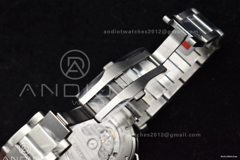 SS Made Cartier Efficient 531 BVF Genuine Pasha like the Bracelet White on 1:1 Dial Ladies 0304